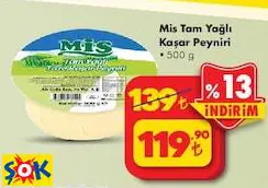 MİS TAM YAĞLI KAŞAR PEYNİRİ 500 G MİS TAM YAĞLI KAŞAR PEYNİRİ 500 G